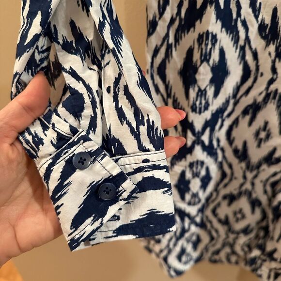 Athleta Ikat Kaftan Tunic Shirt Dress Swim Cover, XSmall - Picture 4 of 6